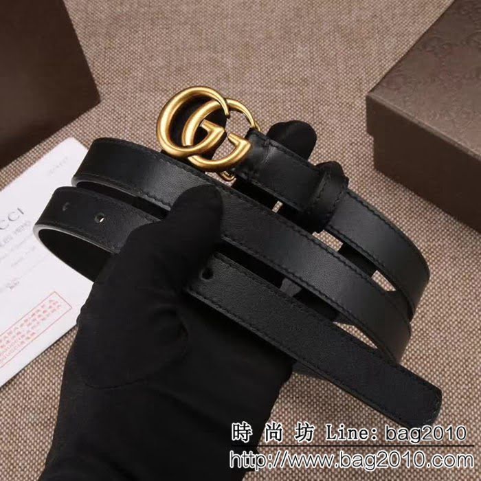 古馳CUCCI 經典款式小牛皮暗紋雙G商務休閒板扣皮帶 男女同款 GHG1643